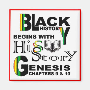 Magnet-Black History Begins With HiSStory© RedBrd Magnet
