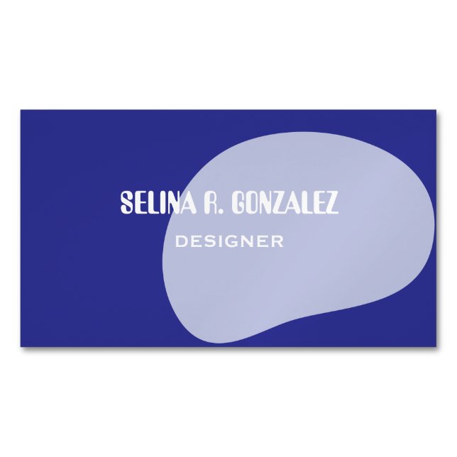 Magnet Business Card with Blue Cool-Neutral Design (Front)