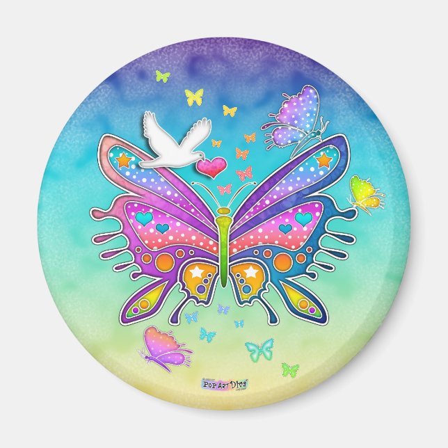 Magnet - BUTTERFLY POP ART (Front)