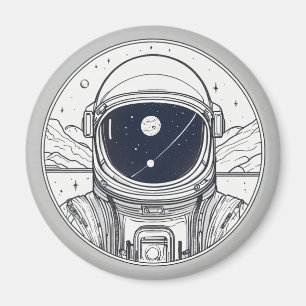Magnet button with space design