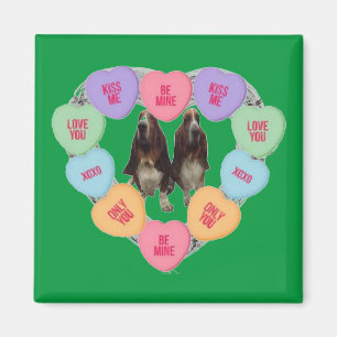 Magnet Candy Love Hearts With Bassets