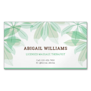 Magnet Card: Massage Therapist Service