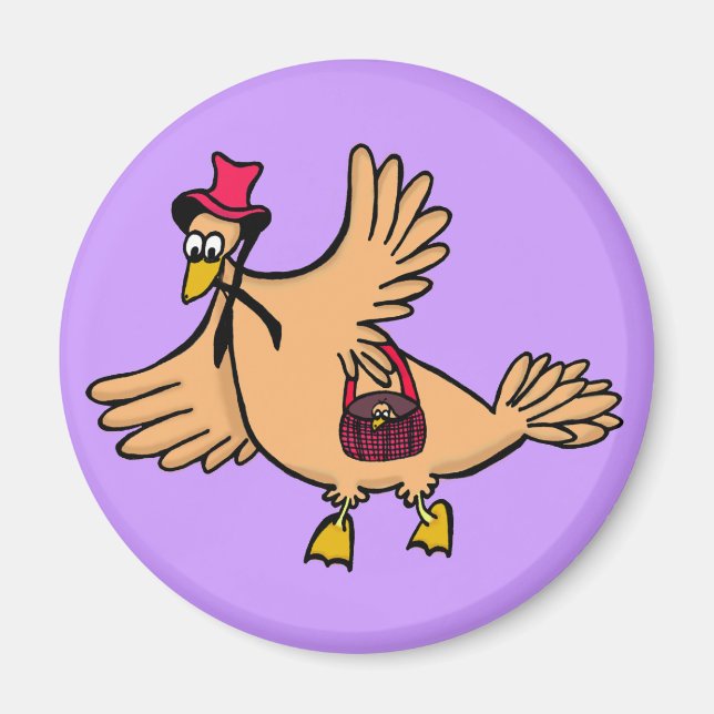 magnet "cartoon art" BIRD (Front)