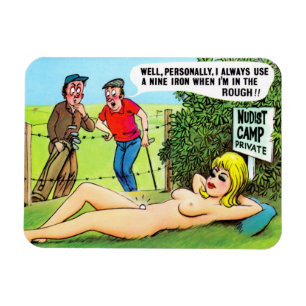 Magnet - Comic Golf Postcard