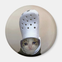 Magnet Crying Cat Croc Hat Meme