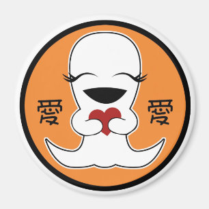 Magnet, Cute Anime Ghost, Japanese Love Symbol Magnet