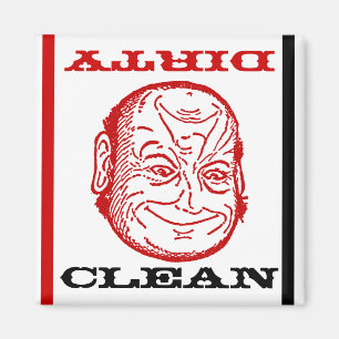 Magnet Dishwasher Butler Clean Dirty optical fun