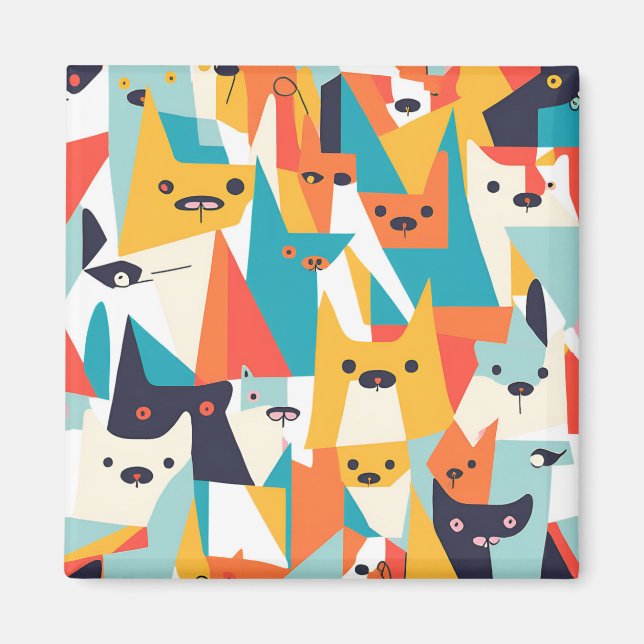 magnet dog style picasso (Front)