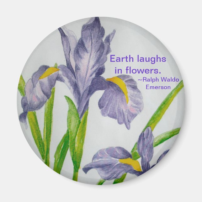 Magnet-Earth laughs in flowers., ~Ralph Wald... Magnet (Front)