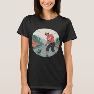 Magnet Fisher Metal Detecting Adventure – Bold V T-Shirt