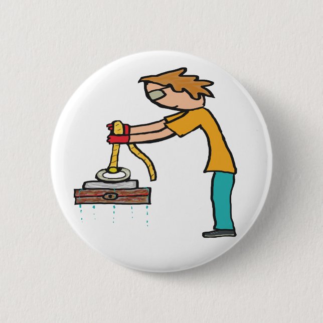 Magnet Fishing 6 Cm Round Badge (Front)