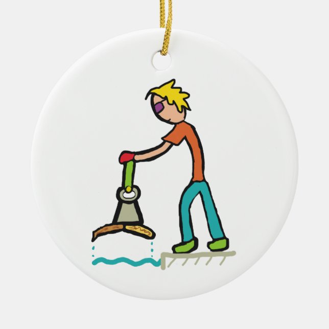Magnet Fishing Ceramic Tree Decoration (Front)