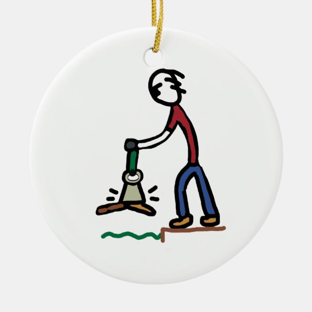 Magnet Fishing Ceramic Tree Decoration (Front)