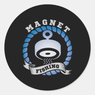 Magnet Fishing Classic Round Sticker