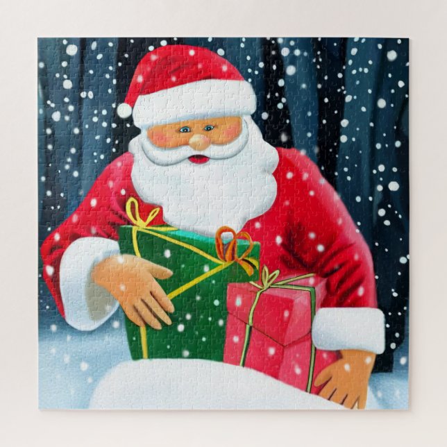 Magnet Flexible Merry Christmas - Santa Claus Jigsaw Puzzle (Vertical)