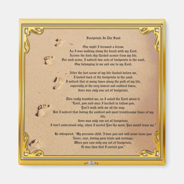 Magnet Footprints In The Sand Sober Champions (Front)