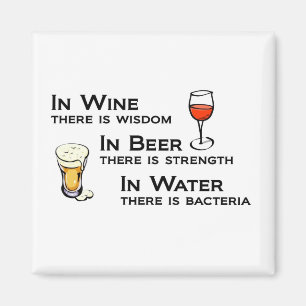 Magnet for Wine and Beer Lovers, with humour
