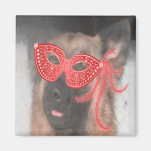 Magnet German Shepherd Sticking Tongue Out
