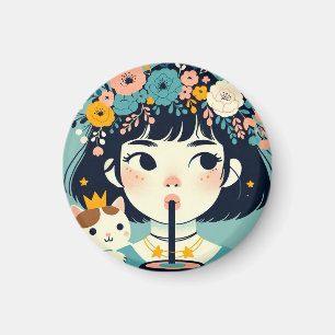 Magnet Girl at Bubble Tea"