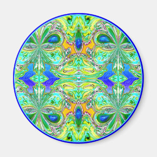 Magnet: "Green Butterflies with Blue Gemstones" Magnet