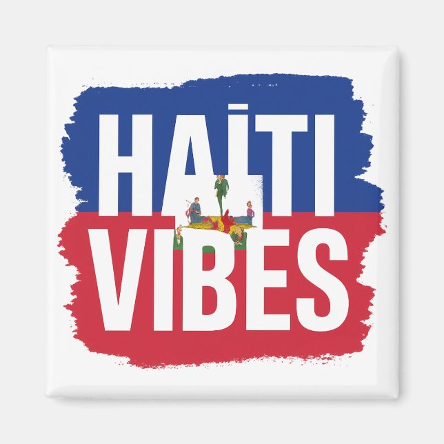 Magnet Haiti Vibes | Caribbean Souvenir (Front)