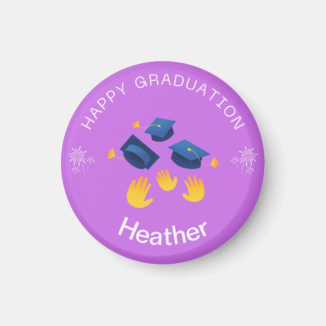 Magnet - Happy Graduation Personalise - Add name (Front)