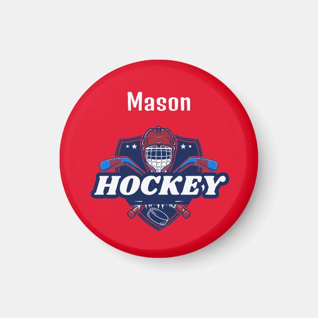 Magnet Hockey Gear - Personalised -Add Name  (Front)