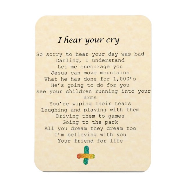 magnet-'I hear your cry" Magnet (Vertical)