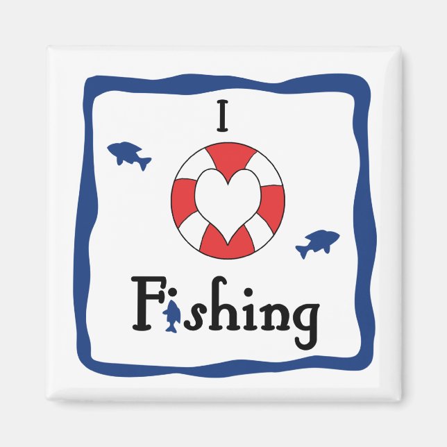 Magnet - I Love Fishing (Front)