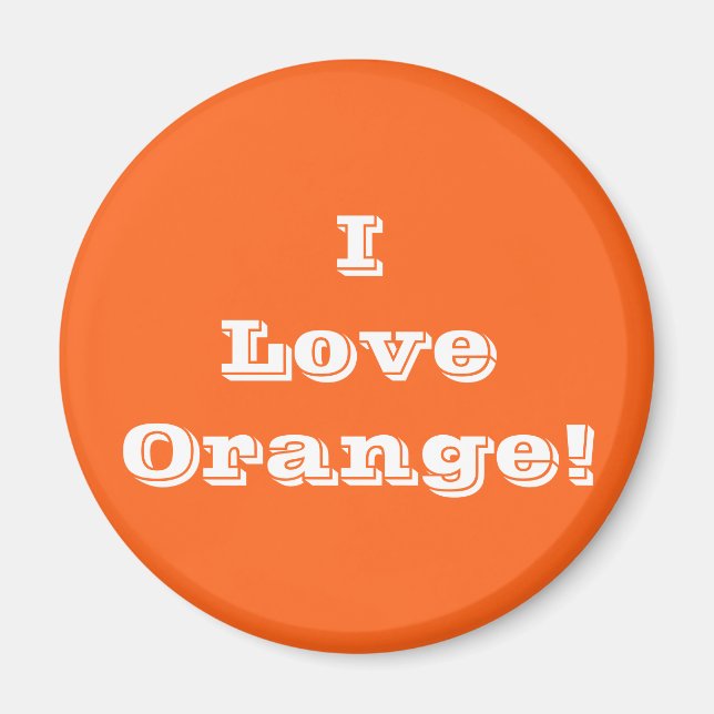 Magnet I Love Orange (Front)