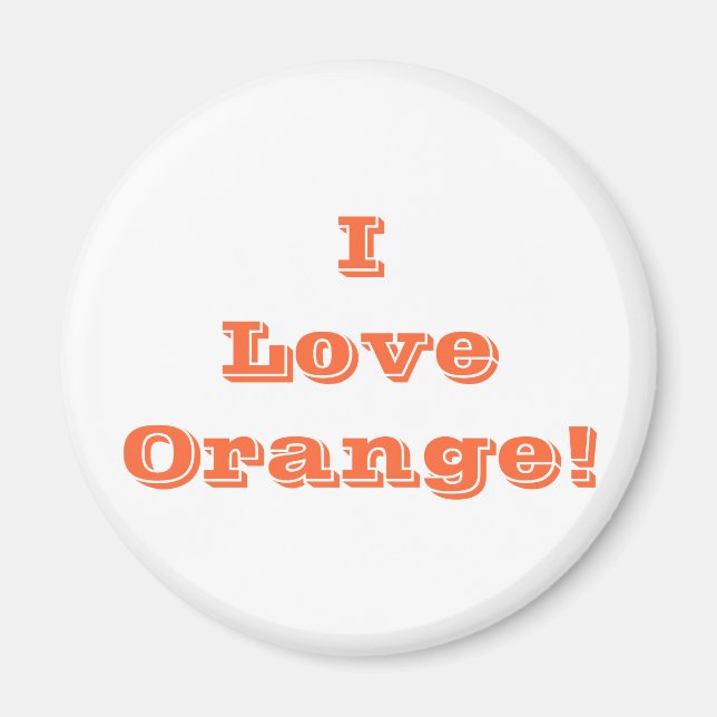 Magnet I Love Orange (Front)