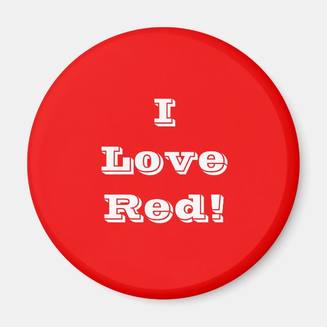 Magnet I Love Red (Front)