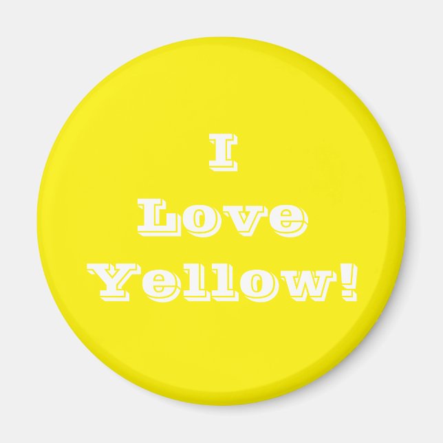 Magnet I Love Yellow (Front)