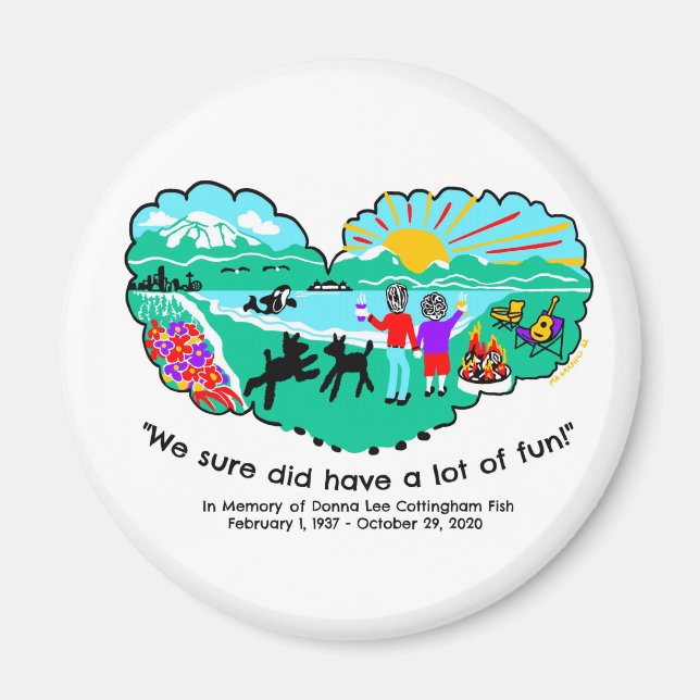Magnet in memory of Donna LC Fish (Front)