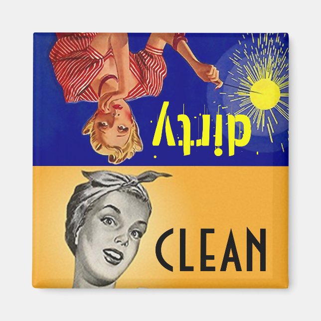 Magnet Kitchen Helper Clean Dirty Dishwasher Gift (Front)