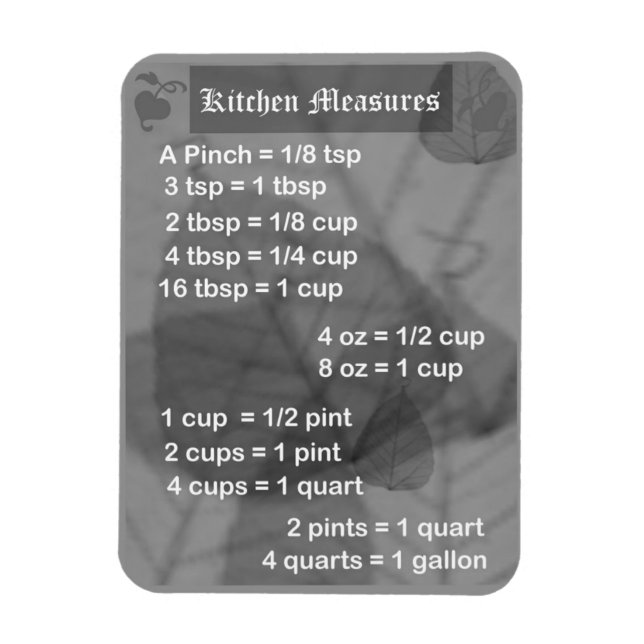 Magnet Kitchen Measures (Vertical)