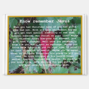 Magnet- Know Remember Jesus  Magnet