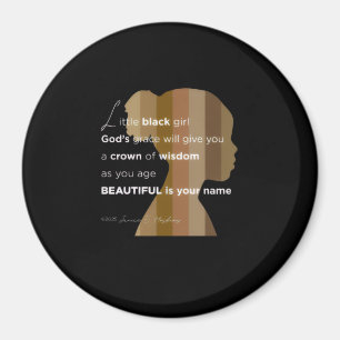 Magnet little black girl magnet