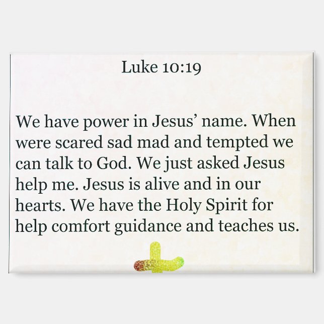 magnet-luke 10;19 magnet (Front)