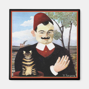 Magnet: "Man & Cat" by Henri Rousseau Magnet