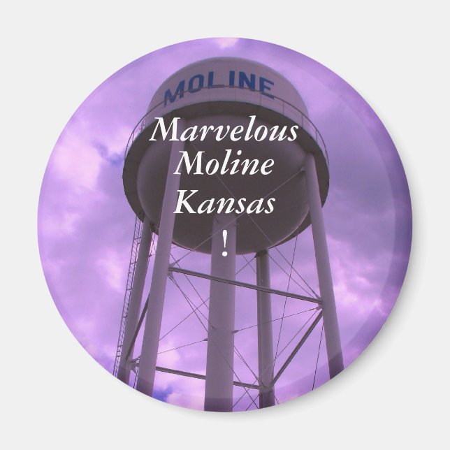 Magnet:  Marvellous, Moline, Kansas ! Magnet (Front)