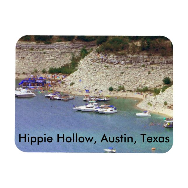 Magnet of Hippie Hollow, Austin Texas (Horizontal)