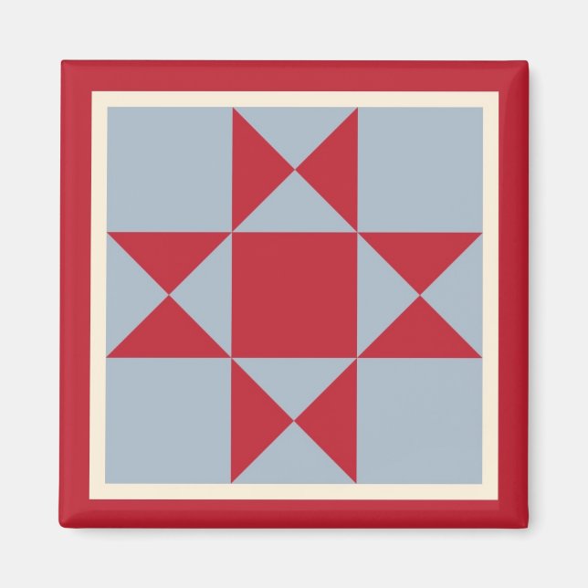 Magnet - Ohio Star Quilt Square (Front)
