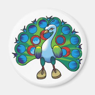 Magnet-peacock peafowl magnet