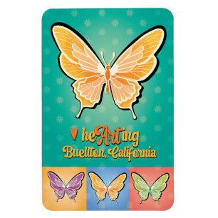 Magnet - Pop Butterflies - Buellton.Art