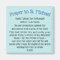 Magnet Prayer to Saint Michael the Archangel Gift