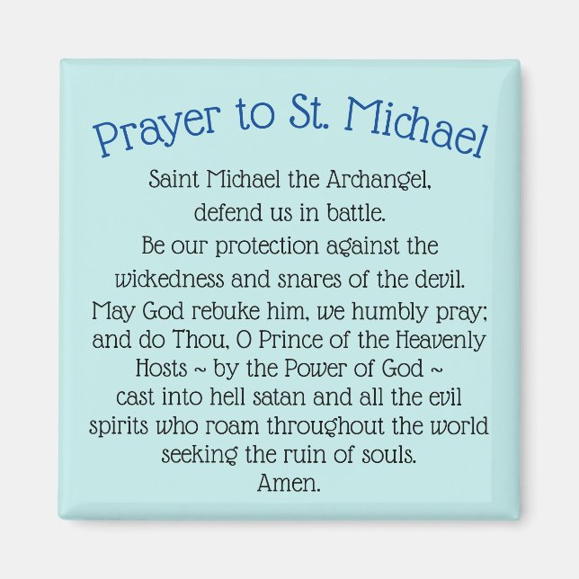 Magnet Prayer to Saint Michael the Archangel Gift (Front)