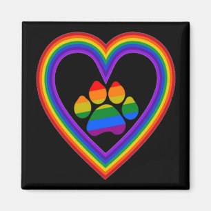 Magnet Rainbow Heart With Paw