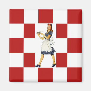 Magnet ~ RETRO KITCHEN Mid-Century Floor & Lady