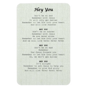 magnet sheet-Hey you -